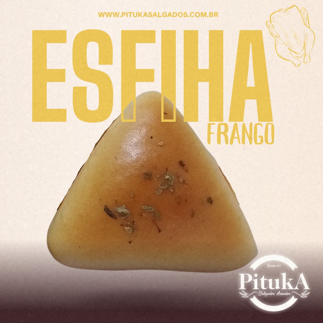 Esfiha de Frango - Salgado Assado Congelado